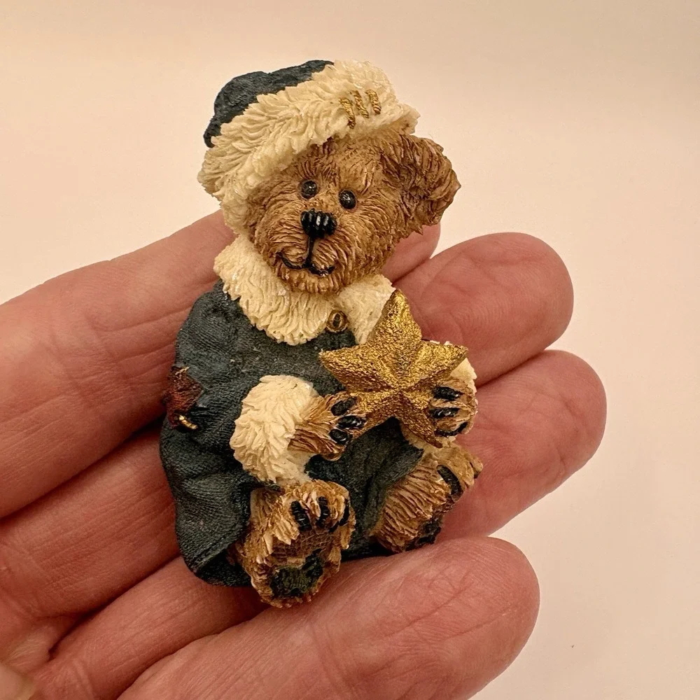 Boyds Bears & Friends Snowman Christmas Brooch Pins Lot of 3 Resin Vintage